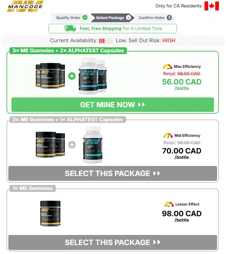 MANCODE Gummies Order Page